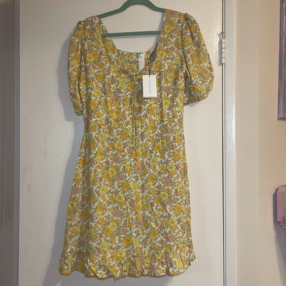 Faithfull the Brand Agathe Mini Dress in Grey Garden - Picture 5 of 7